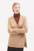 Long Merino Blend Cardigan in natural beige colourway. 