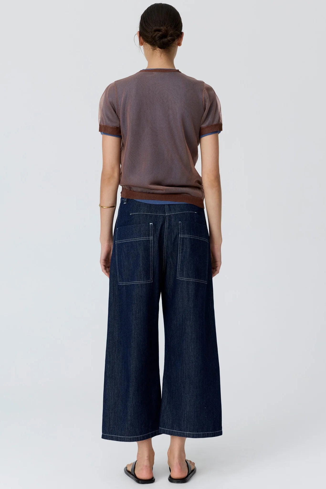 POL Kaspar Layered Chocolate &amp; Blue Tee