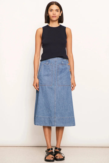 POL Raydel Denim Skirt - Light Wash