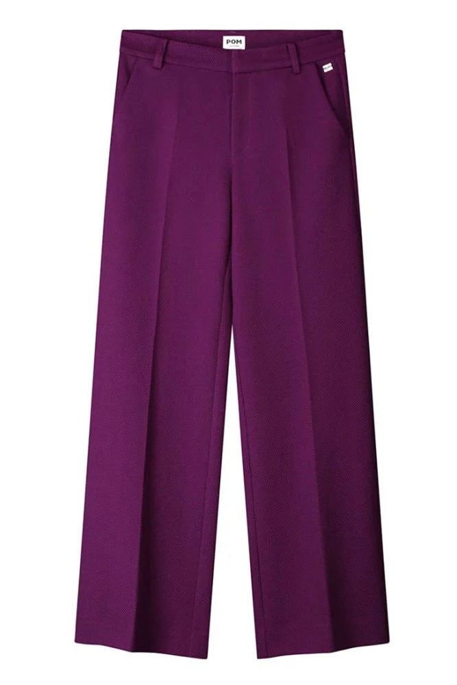 Purple wide leg pant on a white background 