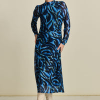 POM Amsterdam Feathers Mesh Dress