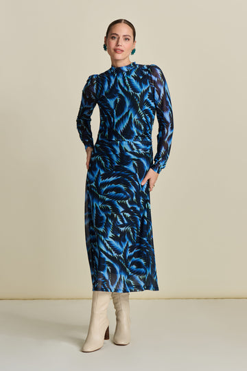 POM Amsterdam Feathers Mesh Dress