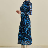 POM Amsterdam Feathers Mesh Dress