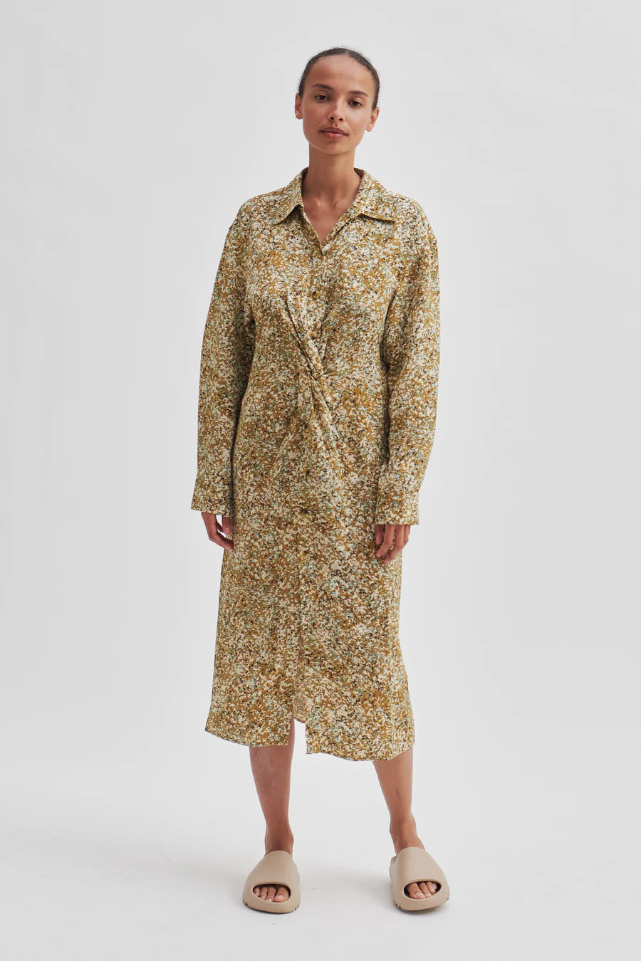 second female shirt dress Second Female Hebe Printed Shirt Dress Foss & Kruger