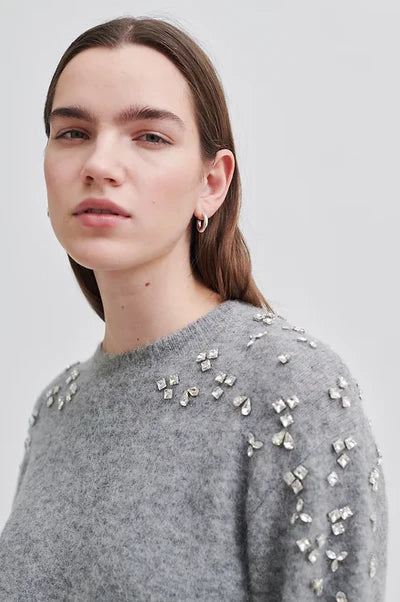 Second Female Sparkling Knit O-Neck