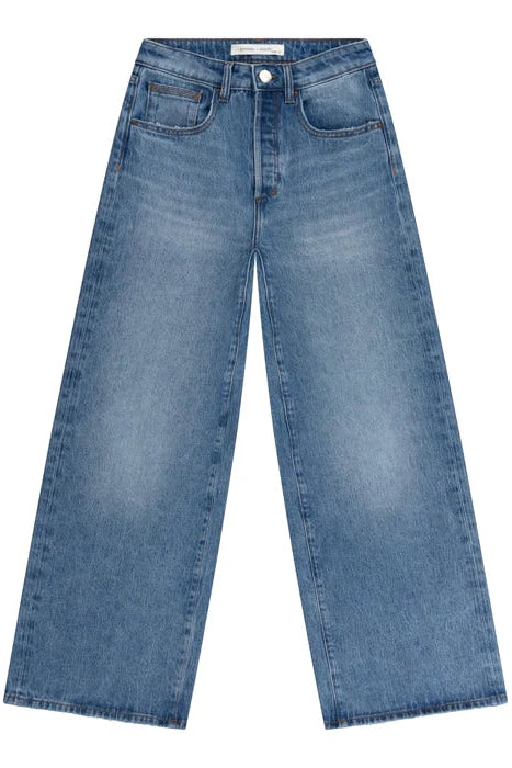 Blue jeans on a white background