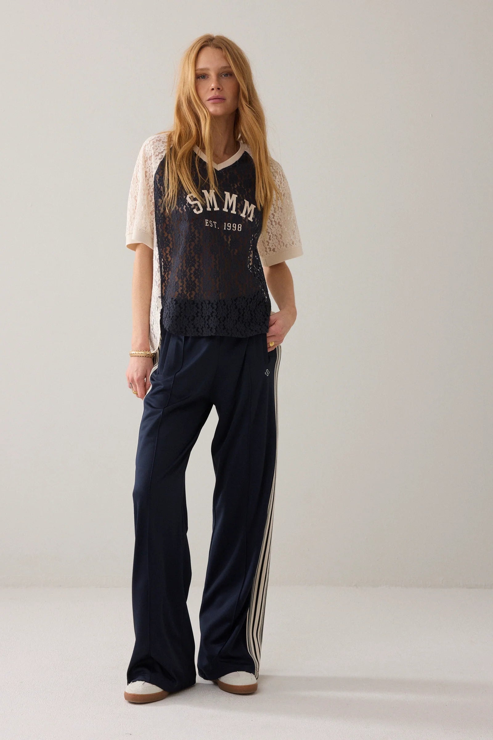 Summum Sporty Track Pant with Pintuck - Navy