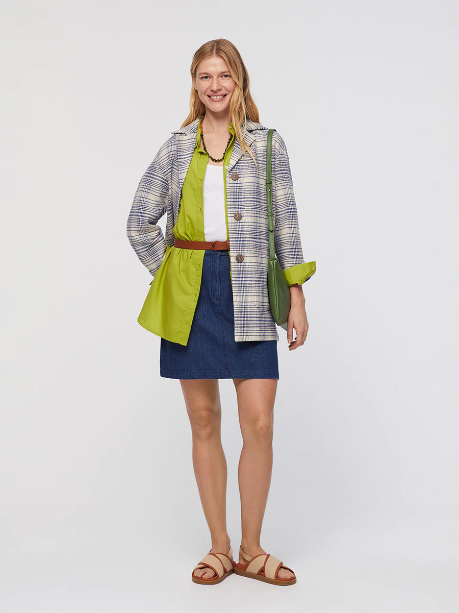 Nice Things Jacquard Checked Coat