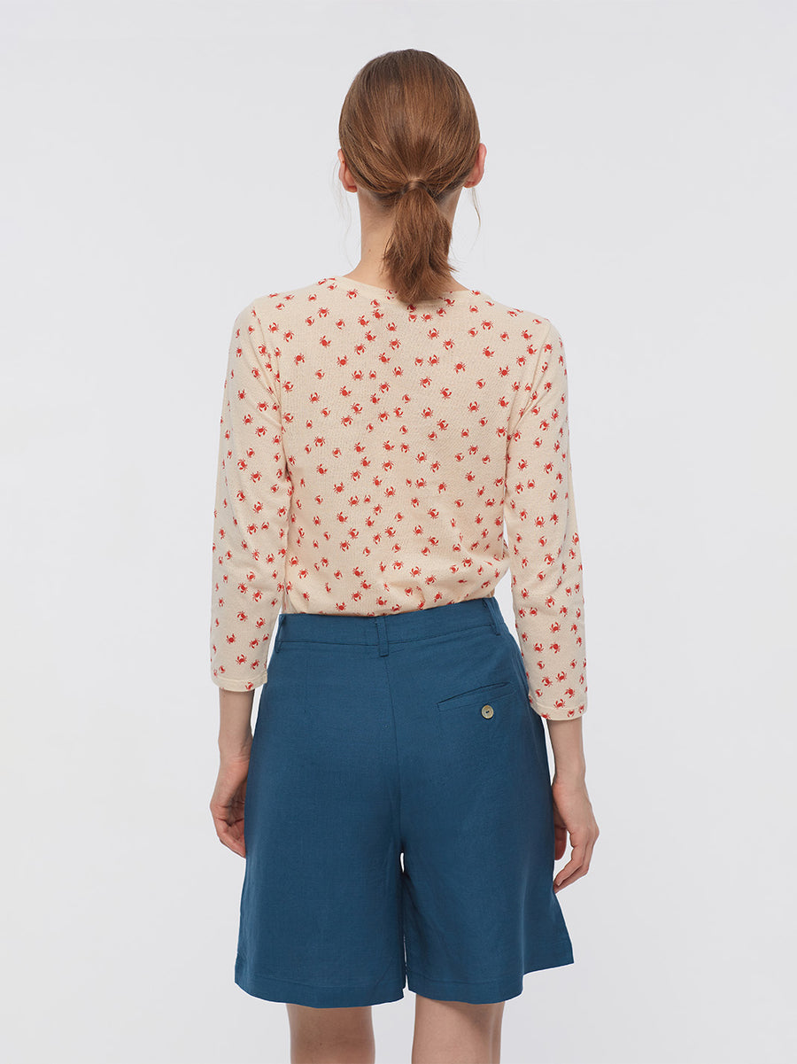 Nice Things Linen Short Peacock