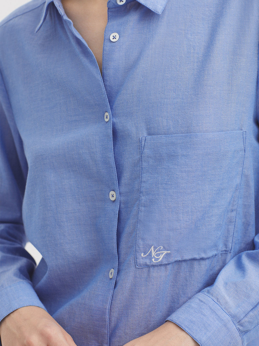 Nice Things Cotton Chambray Shirt