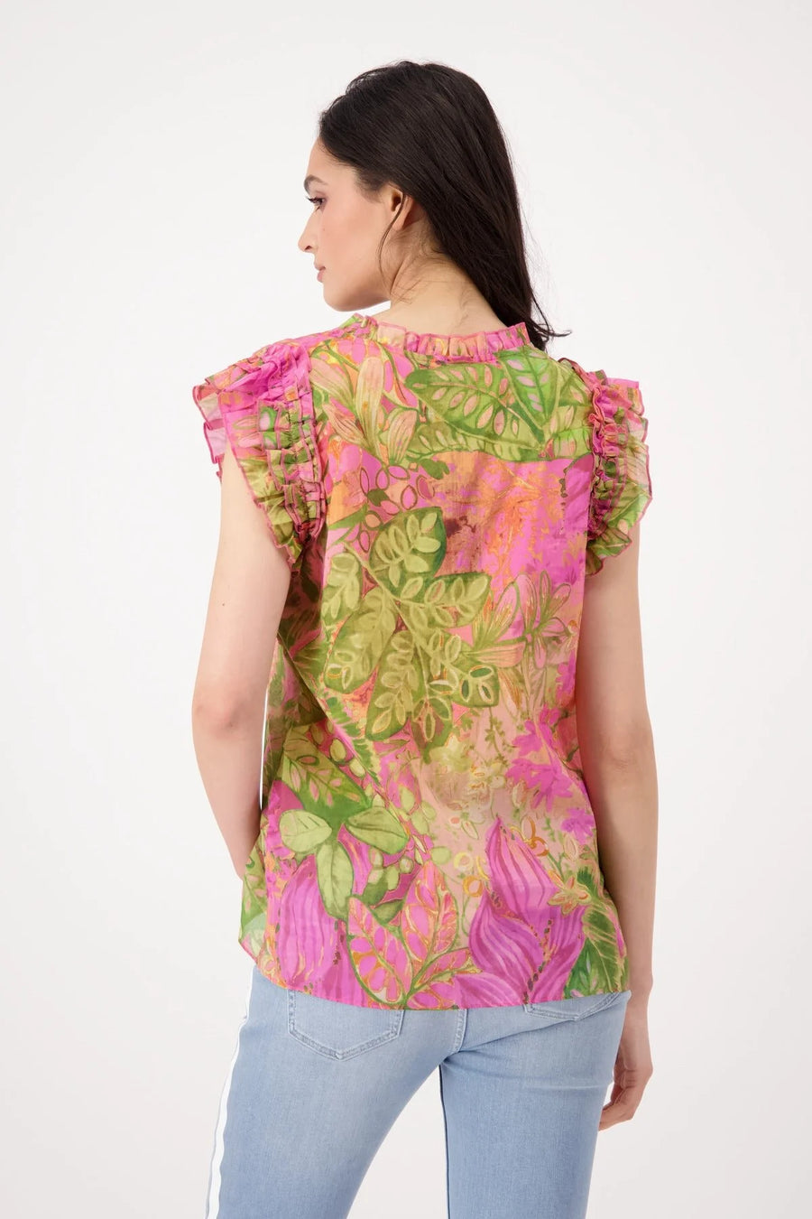 Monari Colour Splash Paisley Floral Print Sleeveless Top