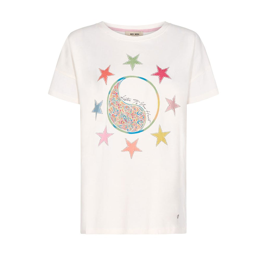 Mos Mosh Rue O-SS Embroidery t shirt