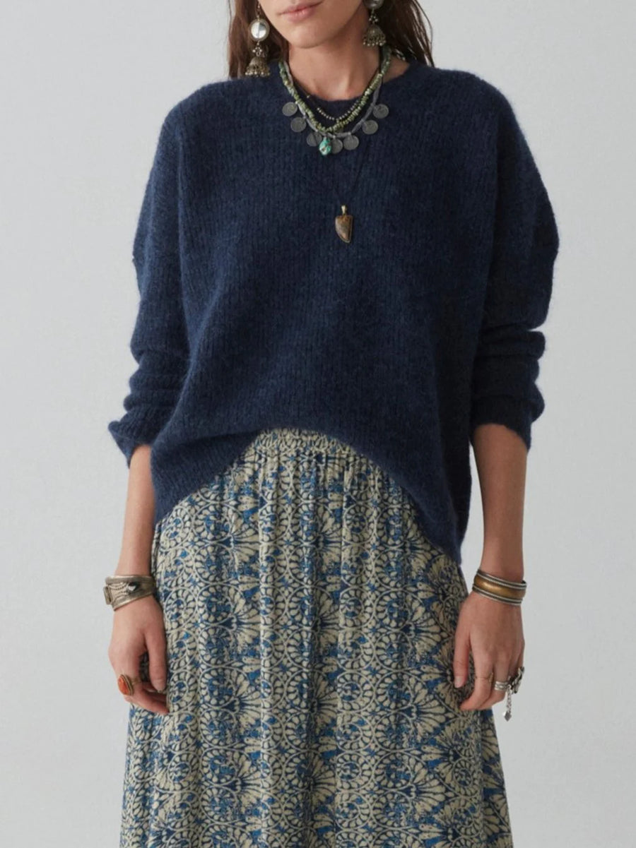Maison Hotel Philippo Sweater - Alpaca Blueburry