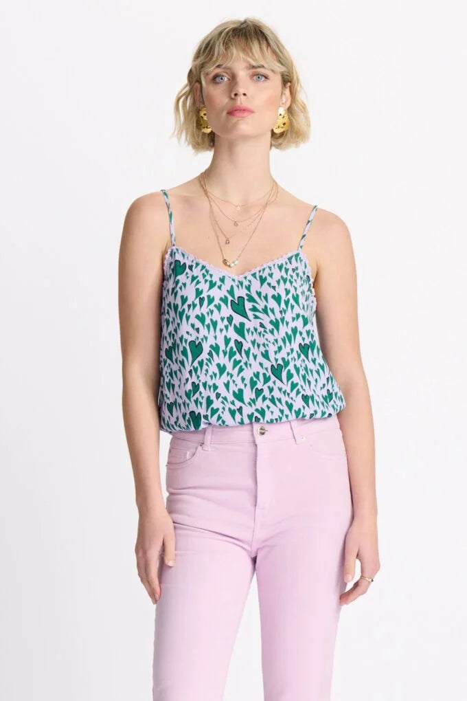 POM Amsterdam EVI Heart to Heart Lilac Top