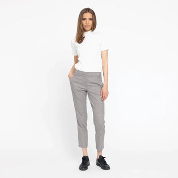 Five Units Kylie Crop Navy Sand Check Pant