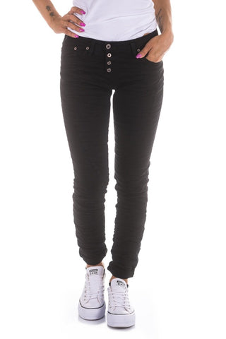 Please Black Button Fly Jeans