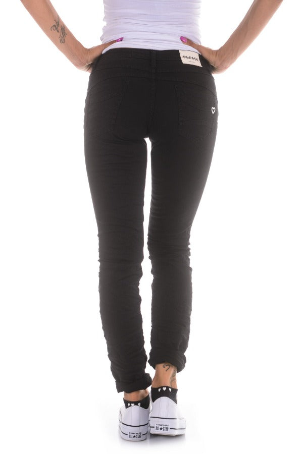 Please Black Button Fly Jeans